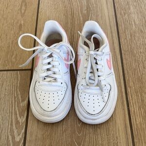 Kids White and Pink Sneakers size 11
